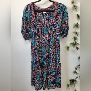 Bila Boho Tiered Floral Midi